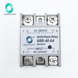 SSR-80AA 80A Control 90V- 250VAC Output 24V-480 AC Single Phase SSR Relay Solid State Relay