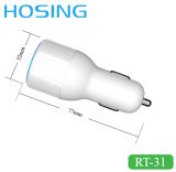 2 USB Port Car Charger with LED Light 3.4A