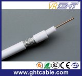 1.02mmccs, 4.8mmfpe, 48*0.12mmalmg, Od: 6.8mm Black PVC Coaxial Cable RG6