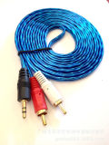 Tpt 3.5 Stereo to 2RCA Cable Audio Video Cable (SL0048)