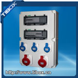 Tibox 2015 Waterproof&Dustproof Plastic Power Combination Socket Box IP44 (wall mounted plastic enclosure)