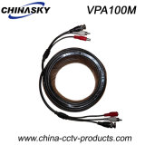 Pre-Made Siamese Power Video Audio CCTV Camera Cable (VPA100M)