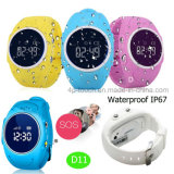 Waterproof IP67 Kids GPS Tracker Watch with WiFi Position (D11)