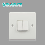 British Standard 10A 2 Gang 1 Way Electrical Switch