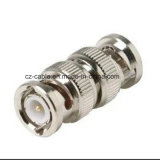 Crimping Cable Connector, Double BNC Male CCTV Connector, for Antenna