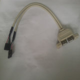 Mini USB2.0 2 Port Baffle Cable for Motherboard
