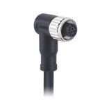 M12 Female Connector 12pin 90 Degree Cable Connector for Sensor and Actuator