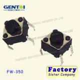 6X6X4.3mm DIP Tact Switch with Cap, 4 Pin Push Button Tactile Switch