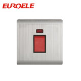 Sliver Color Stainless Steel 45A Electric Wall Switch