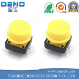 Illuminated 6*6 mm Tact Switch with Yellow LED Round Cap