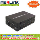 4 Port 1.4V HDMI Swticher, with 3D HEC Arc Function (HMX-A4)