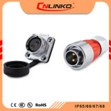 Cnlinko 2 Pin Metal Shell Electrical Circular Waterproof IP67 Power Cable Connector for LED Display