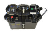 Trolling Motor Battery Box Marine Boat Smart Power Holder LED USB Charging Case