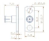 SMP Type Female 2 Hole Flange Mount Connector