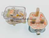 UK Assembled Plug with Connector Black White Transparent