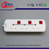 UK Type 5 Way Power Outlet, Desktop Electric Power Platooninsert with Neon, Home Use Power Strip