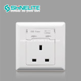 13A Socket UK Wall Switch Socket with Double USB