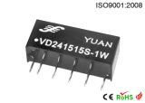 2W 5VDC Fixed Input, Regulated Dual Separate Output DC/DC Transducer Vd050505s-2W
