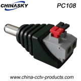 Male DC Plug Camera Power Connector with Terminal Screws (PC108)