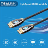 Nylon Braided 24k Gold Plated HDMI 1.4 2.0 Cable