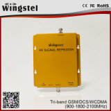 Tri-Band 900/1800/2100MHz 2g 3G 4G Mobile Signal Repeater for Mobile