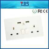 13A 2gang Switched Socket with 2 USB Port