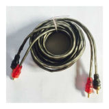 Audio Video Cable RCA Cable 2RCA to 2RCA with Transparent Plug (HY-2R 002)