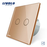 Livolo EU Standard 2-Gang 2-Way Wall Light Touch Switch Vl-C702s-13