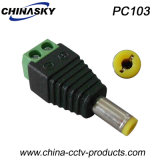 Male CCTV DC Power Connector with Screw Terminal (PC103)