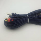 2RCA Plugs to 3.5mm Plug (2R-2R) with Black Cable/Wire/Line