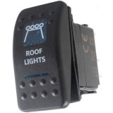 Marine Boat Car Blue LED Spot Light Rocker Switch 5pins Spst on/off 12V/24V