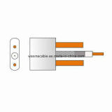 Flat Coaxial Cable with Two Ground Wire