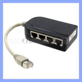 Factory Price 8p8c RJ45 8 Ports Parallel Male to Female Splitter Support OEM