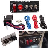 12V Auto Car Ignition Engine Switch Panel with 3 Toggle Switch