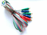 Transparent Cable 3RCA to 3RCA Male RGB Color