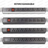 19 Inch Interchangeable Type Universal Socket Network Cabinet and Rack PDU