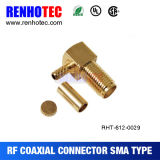 Right Angle Crimp SMA Female Connector for Cable Rg174