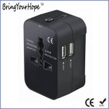 Popular Private Model Travel Adapter with 2 USB Ports (XH-UC-038)