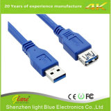 USB3.0 Am to Af Cable in Blue Color