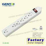 Factory Offered 6 Outlet Multi Function Energy Saving Power Strip