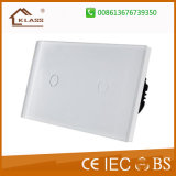 UK 2g Toughened Glass Panel Electric Power on off Switch