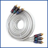 Audio Cable 3RCA to 3RCA Plug Full Metal Gold