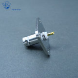 RF Coaxial Female 25.4mm Sq Flange Mount BNC Connector with Receptacle