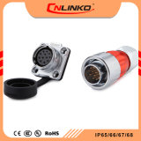 Cnlinko Dh20 Rated Current 5arms Cable Connector Waterproof IP65/IP67 12pin Connector Military Standard