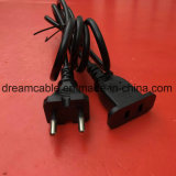 1.2m Black Ce Kc Approval AC Power Cord with Female Socket