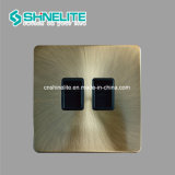 OEM Stainless Steel 2 Gang Computer Socket with Ce