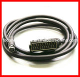 Mini DIN 9 Pin /10 Pin to 21 Pin Scart Cable /20pin for xBox/DVD/Home Theater 2m Balck Colour