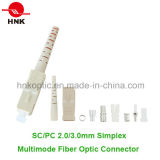Sc PC 2.0mm Simplex Multimode Fiber Optic Connector