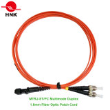 1.8mm MTRJ-ST/PC Multimode 62.5 Om1 Duplex Fiber Optic Patch Cable