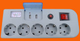 European Standard 5 Way Power Electrical Extension Socket (E2205ES)